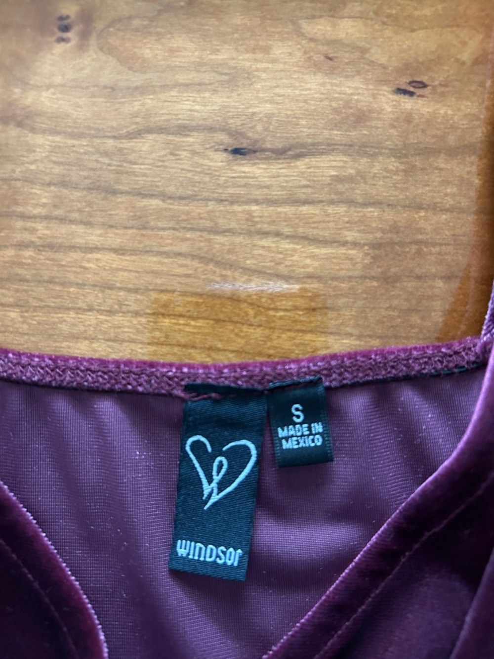 Windsor Burgundy Velvet Slip Mini Dress - Picture 2 of 3